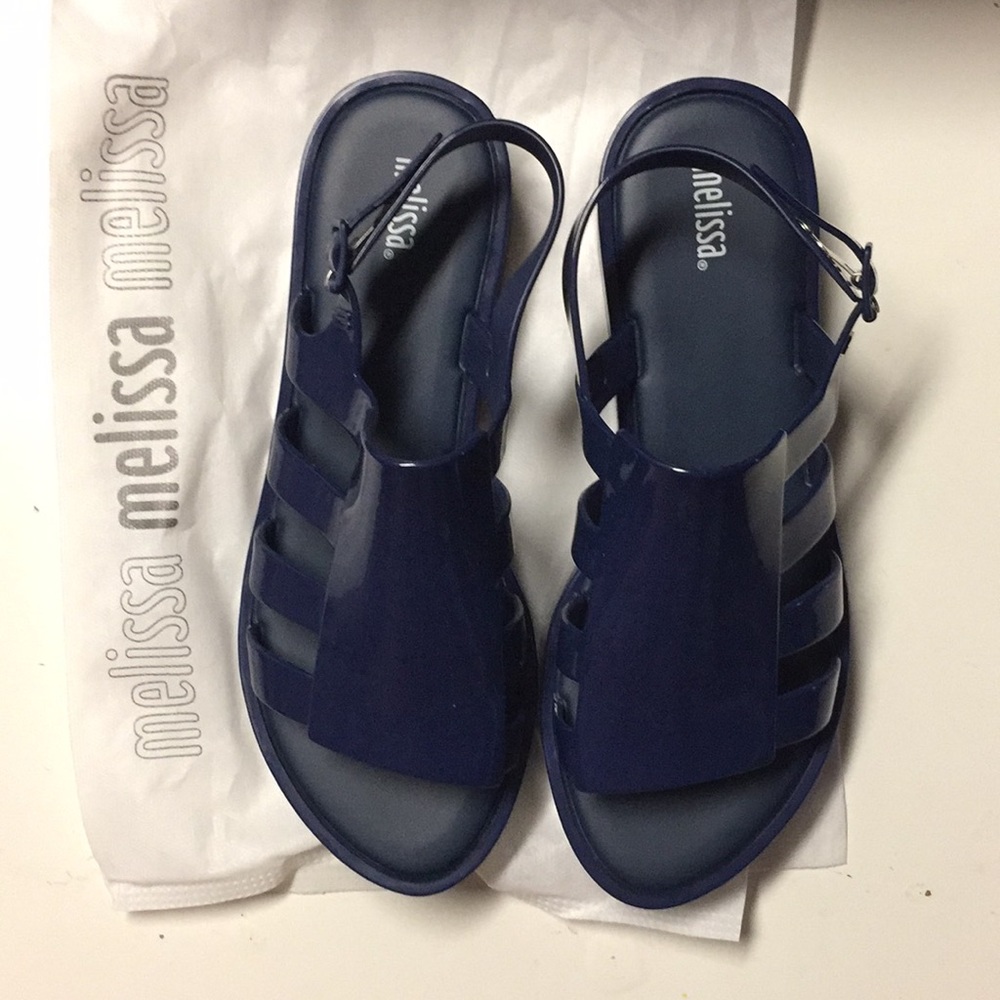 Melissa royal blue sandals size US 10